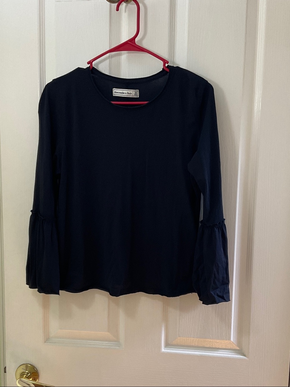 Abercrombie & Fitch black Long Sleeve Top with Flared Cuffs
